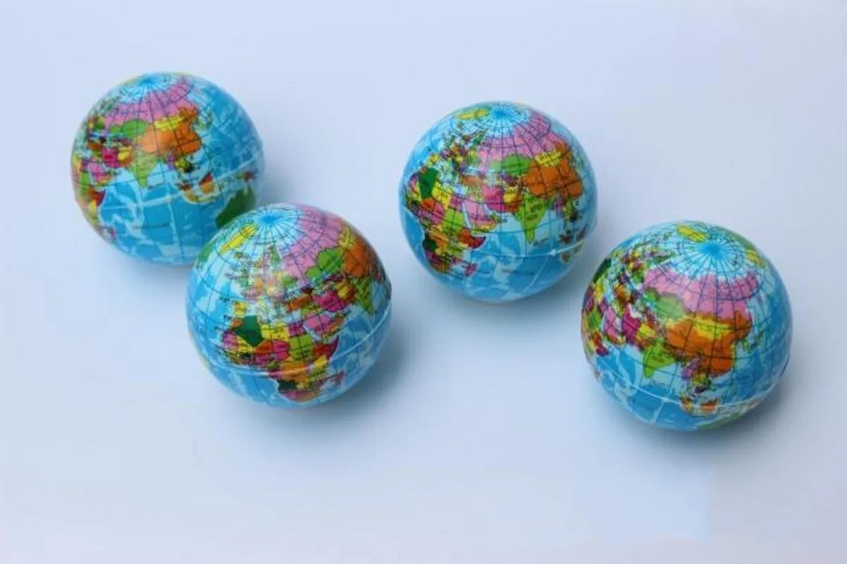 Earth Squeeze Balls Soft Foam Globe Stress Relief Squeeze Toys Hand Wrist Exercise Sponge Toy For Kids Adults Educational Gifts