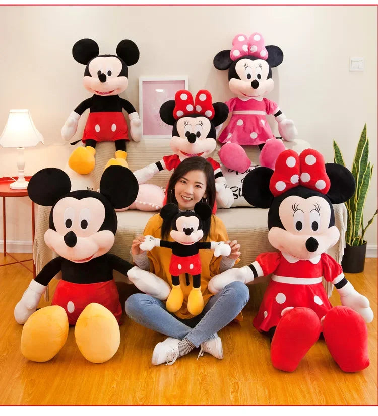 Disney Mickey Mouse Minnie Plush Dolls Animal Stuffed Toys Birthday gift Christmas Gift for Kids Cute Mickey Minnie Presents