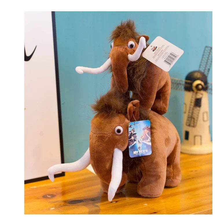 Ice Age Plush Toy Squirrel Mammoth Elephant Swordtooth Tiger Doll Soft Stuffed Animal Sleeping Pillow Gifts for Kids and Girls