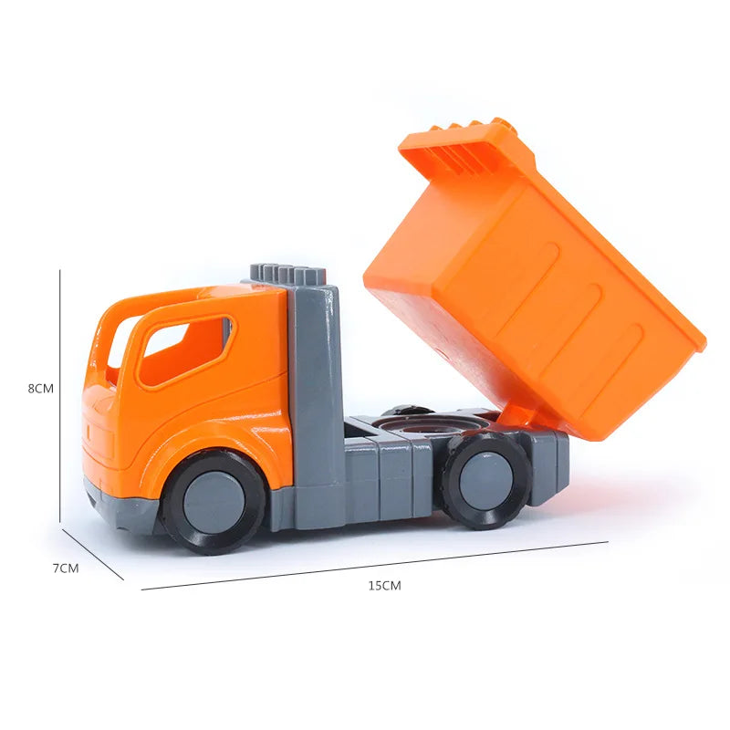 City Car Cartoon Offroad Truck Bread Trailer Bus Big Size Building Blocks Accessories Children Educational DuploLG Bricks Toys