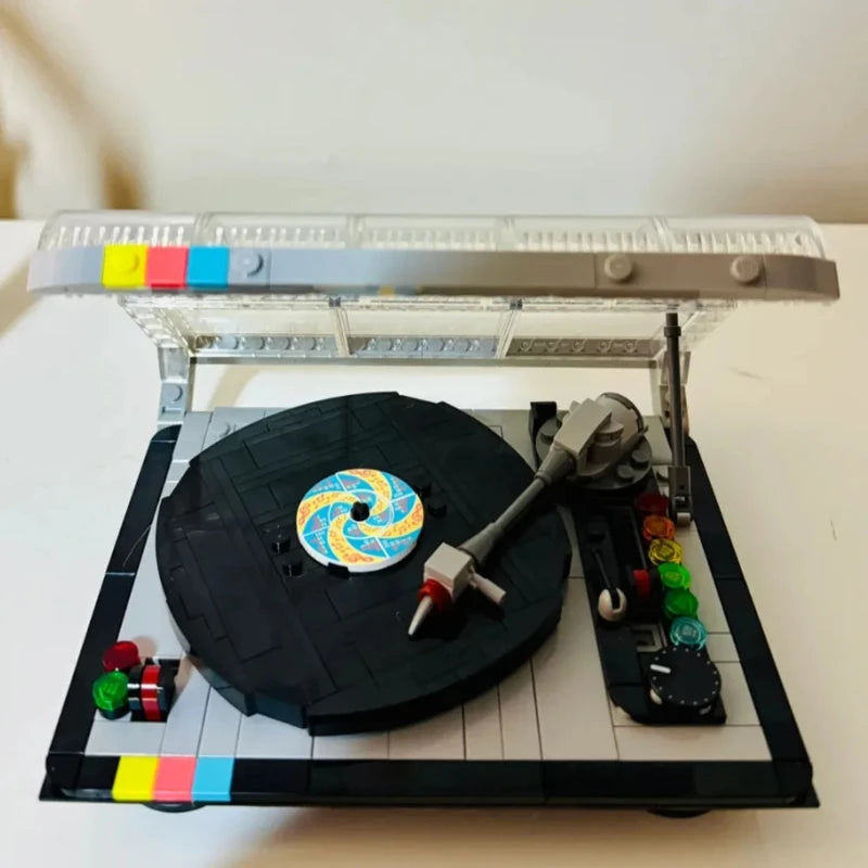 New Creative Retro Record Player Building Blocks Desktop ornaments can be used as Christmas gifts for adults and children