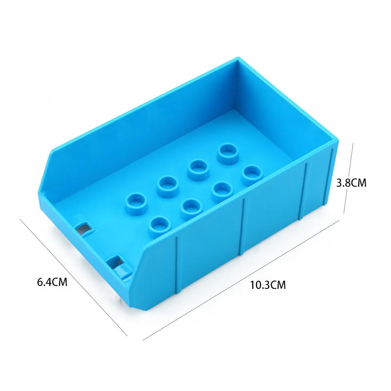 City Car Cartoon Offroad Truck Bread Trailer Bus Big Size Building Blocks Accessories Children Educational DuploLG Bricks Toys