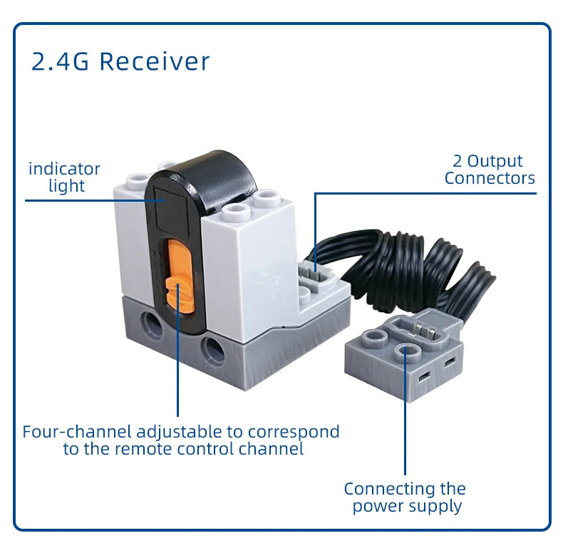 MOC Power Functions Enhanced Version M L XL Servo Red Motor Technical Part Building Block Toy Accessories Compatible with Brand