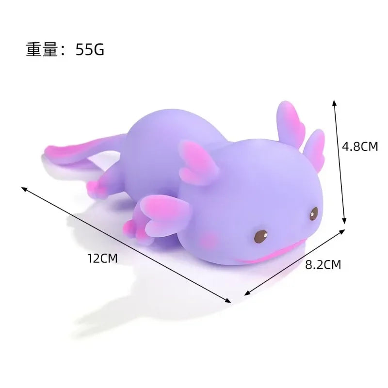 Cute Axolotl Squeeze Toys Cartoon Fish Relax Antistress Squishy Toys Stress Relief Slow Rebound Stretch Toys For Adult Kids