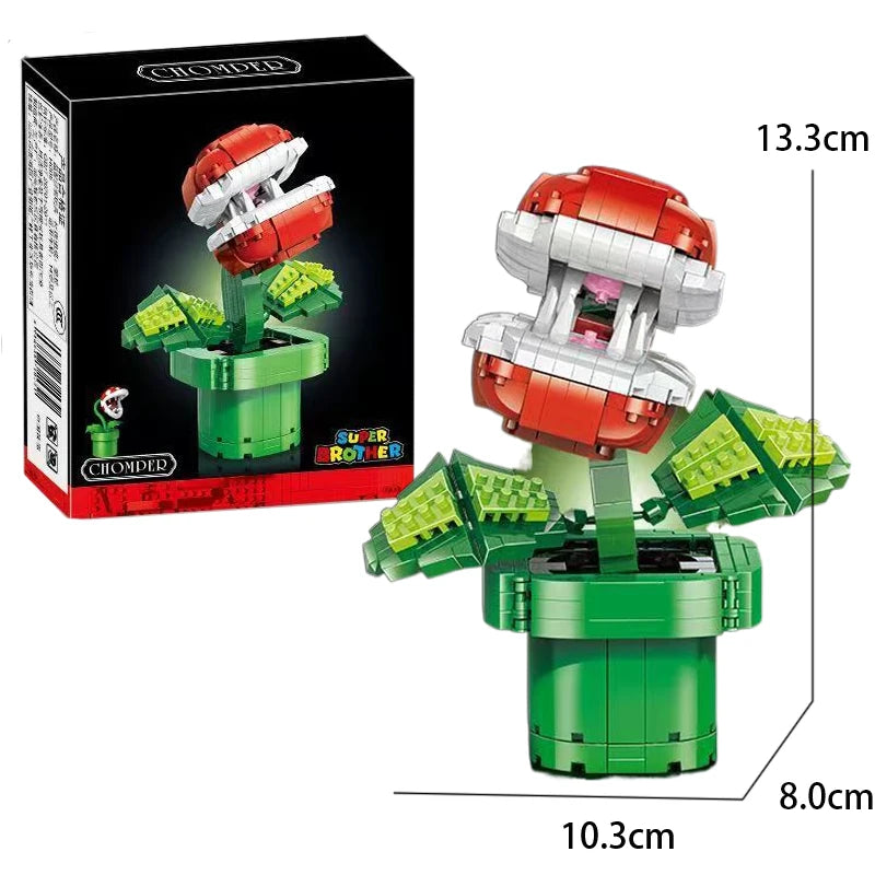 NEW Super Mario Bros Lega Mario Luigi Figure Building Blocks Cartoon Anime Yoshi Assembled Bricks Bowser Toy For Children Gifts
