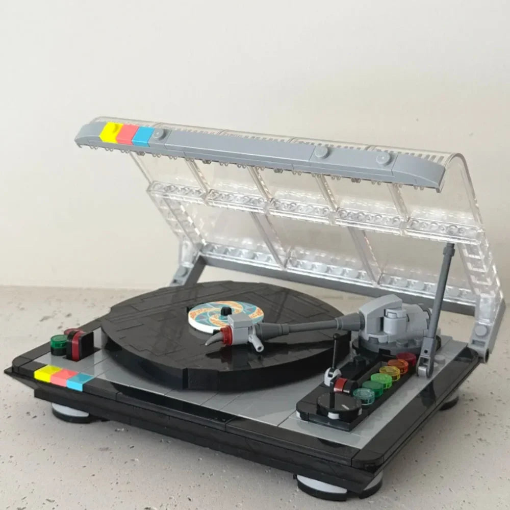 New Creative Retro Record Player Building Blocks Desktop ornaments can be used as Christmas gifts for adults and children