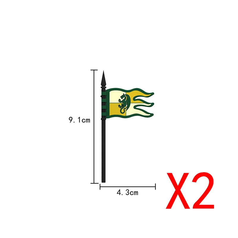 Military Building Blocks Compatible Solider Figures Medieval Knights Weapons Cloak Shoulder Armored War Horse Flags Gifts Toys