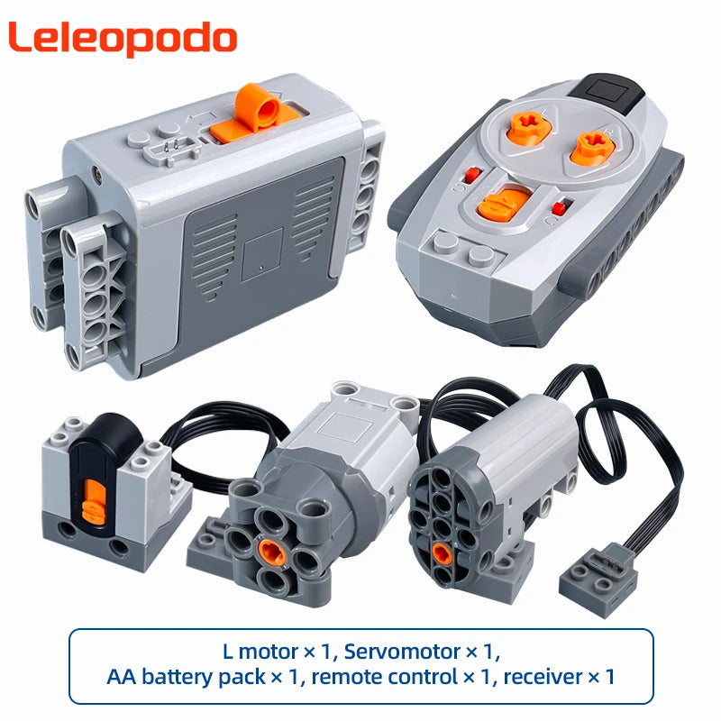 MOC Power Functions Enhanced Version M L XL Servo Red Motor Technical Part Building Block Toy Accessories Compatible with Brand