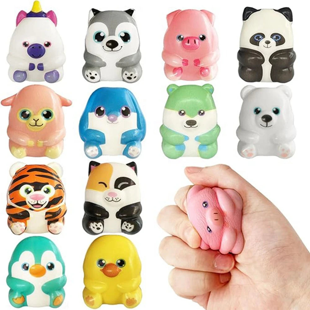 6/12PCS for Kids Adult Mini Kawaii Cute Stress Relief Squeeze Toys Slow Rising Squishies Toys  Carnival Goodie Bag Stuffers
