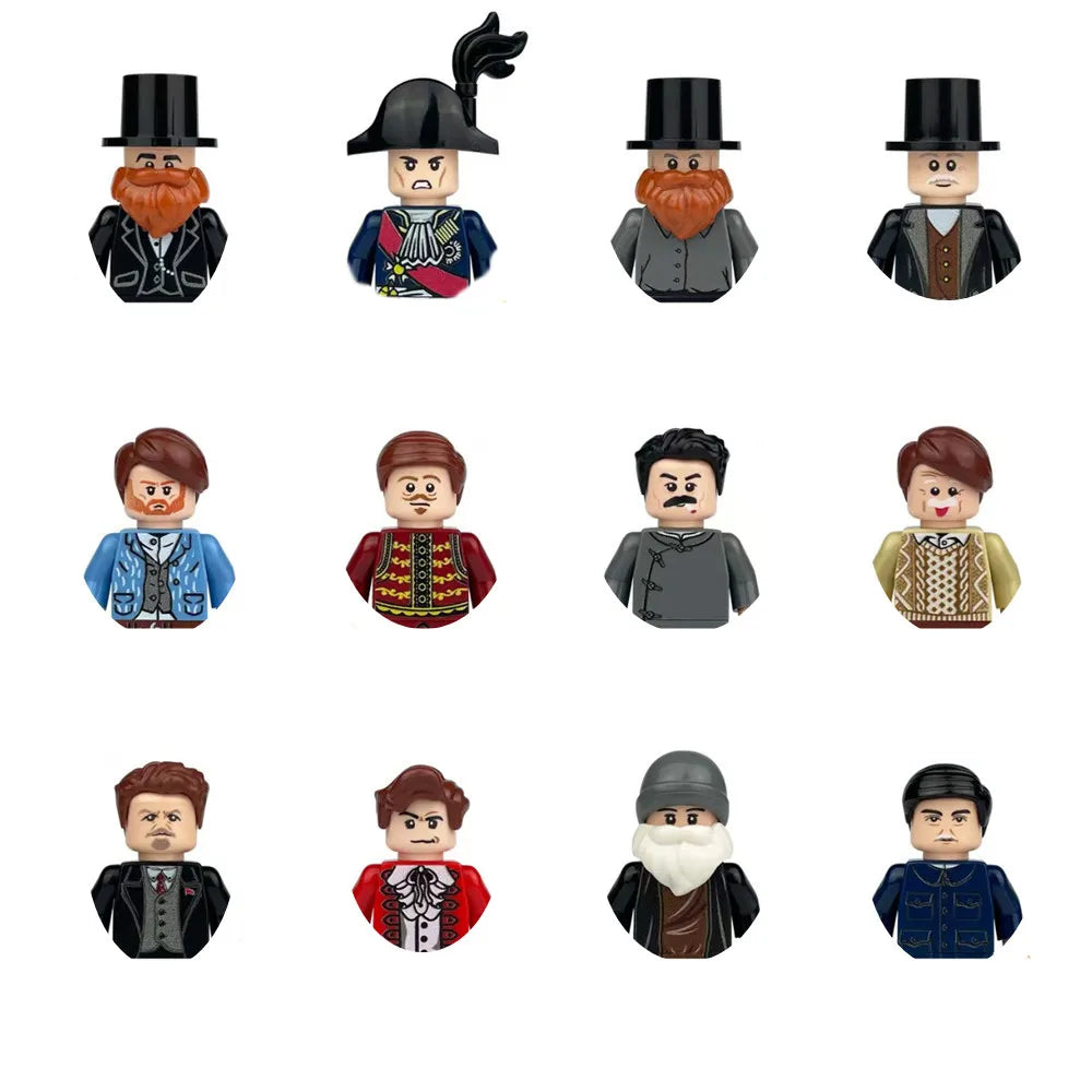 building blocks mini city figures 3D person series movie characters professional doctor police worker fireman robot toys for kid