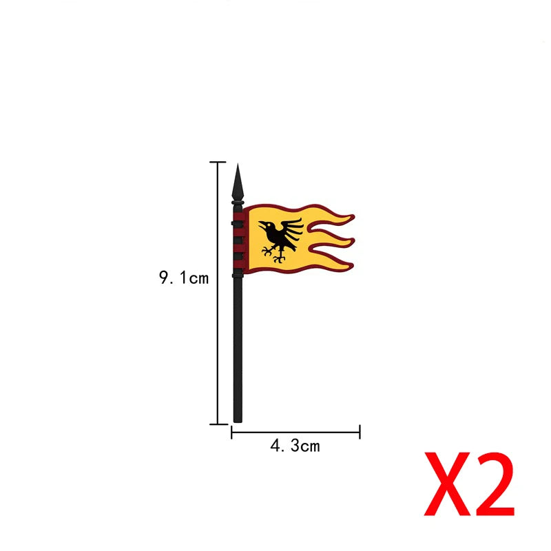 Military Building Blocks Compatible Solider Figures Medieval Knights Weapons Cloak Shoulder Armored War Horse Flags Gifts Toys