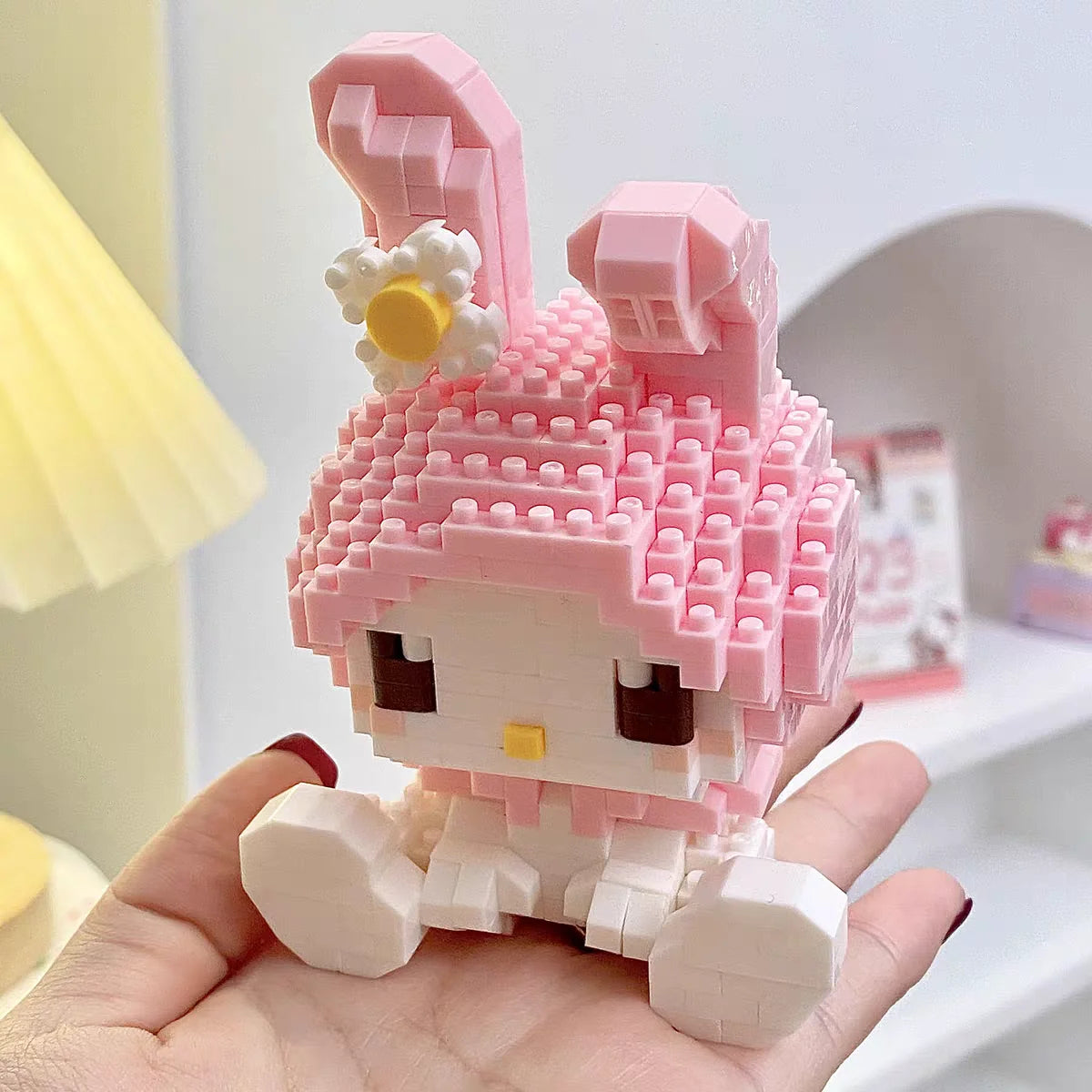 KEEPPLEY Sanrio Anime Hello Kitty My Melody Cinnamoroll Pompompurin Kuromi Building Blocks Girl Kid Holiday Christmas Gift
