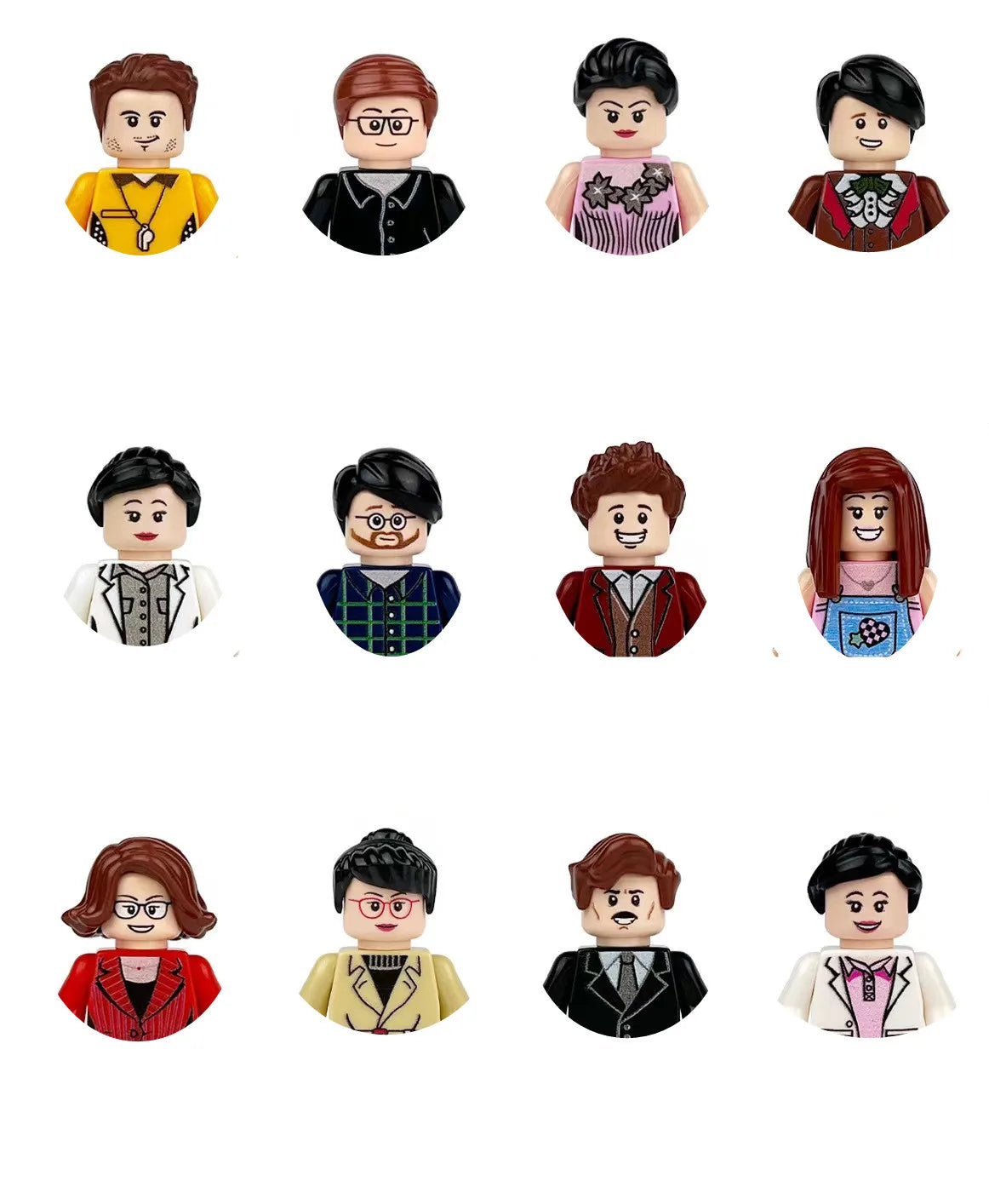 building blocks mini city figures 3D person series movie characters professional doctor police worker fireman robot toys for kid