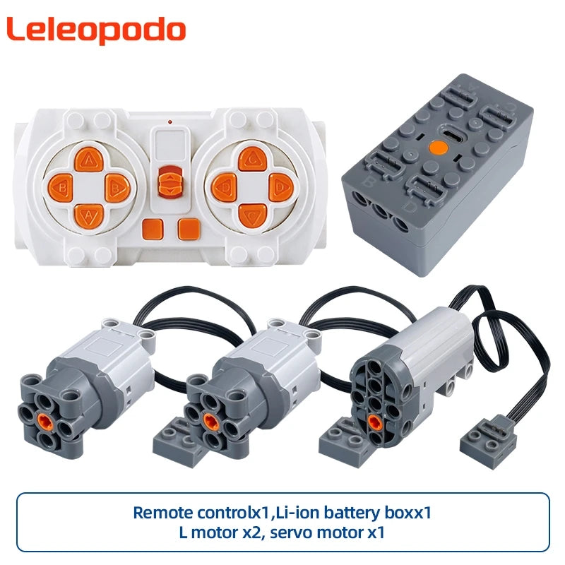 MOC Power Functions Enhanced Version M L XL Servo Red Motor Technical Part Building Block Toy Accessories Compatible with Brand