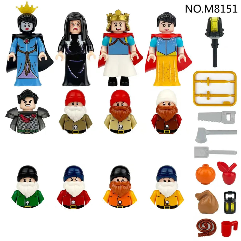 building blocks mini city figures 3D person series movie characters professional doctor police worker fireman robot toys for kid