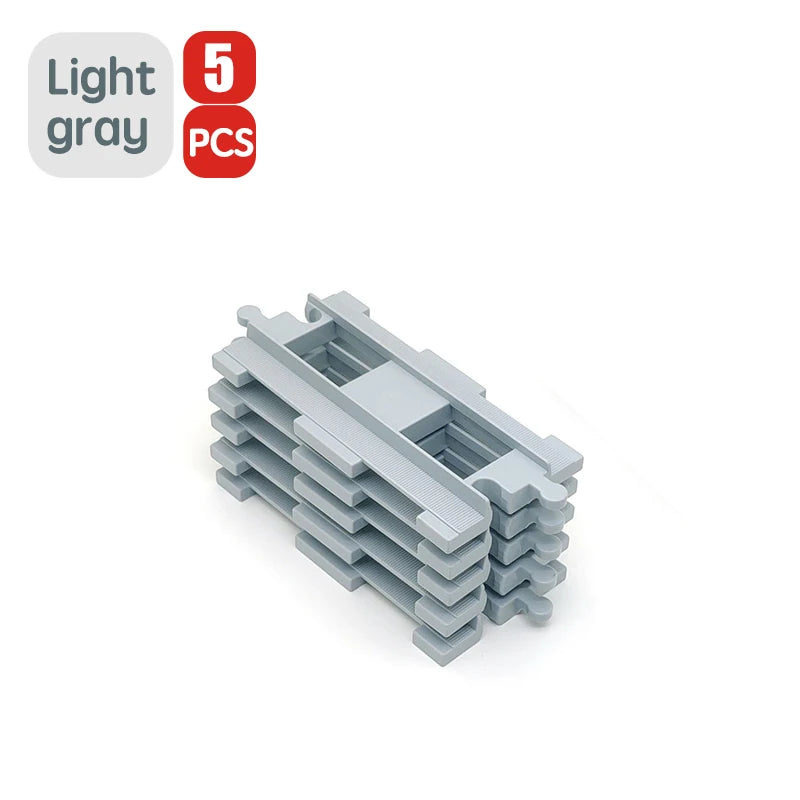 City Train Track Sets Assembly Railway Accessories Bricks Children Interactive Toys Big Size Building Blocks Compatible DuploED