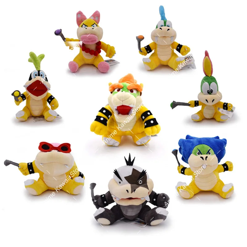 Super Mario Plush Toys Wonder Bowser Jr Meowser Lemmy Iggy Bowser Anime Stuffed Cartoon Peluche Dolls Kids Gifts