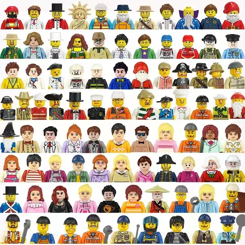 5000 styles Random Norepeat City Figures Movie Characters Worker Police Soldier Ninja Superheros Building Block Bricks Toy