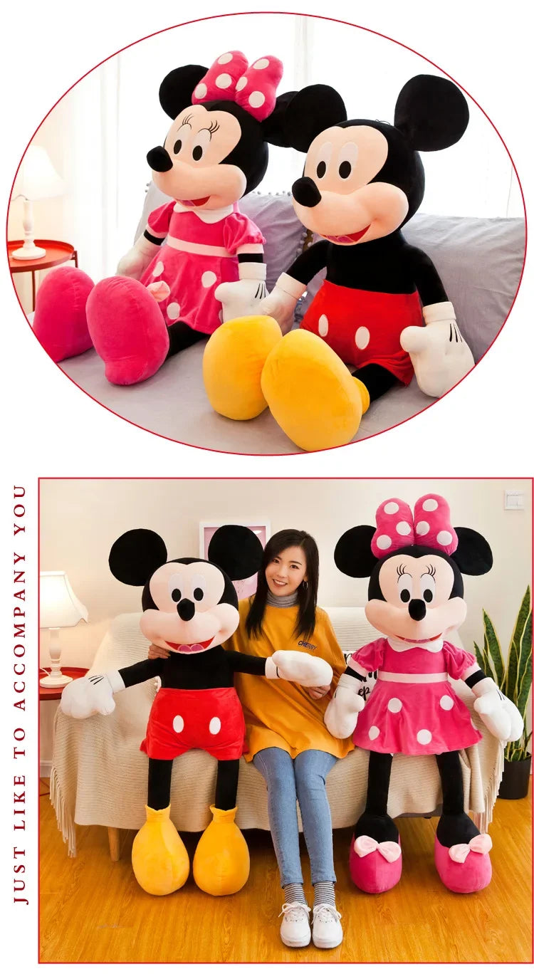 Disney Mickey Mouse Minnie Plush Dolls Animal Stuffed Toys Birthday gift Christmas Gift for Kids Cute Mickey Minnie Presents
