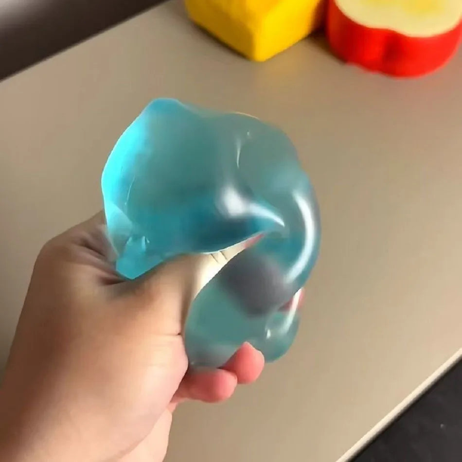 Squishy Green Apple Stress Ball Soft Fidget Sensory Toy for ADHD Autism Slow Rebound Squeeze Toy for Adults Kids Christmas Gift