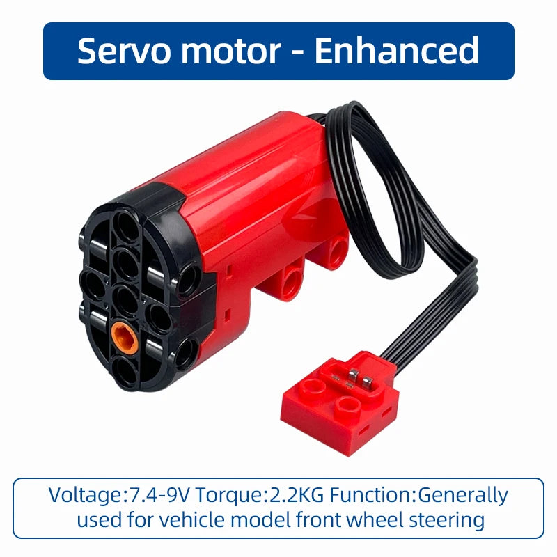 MOC Power Functions Enhanced Version M L XL Servo Red Motor Technical Part Building Block Toy Accessories Compatible with Brand