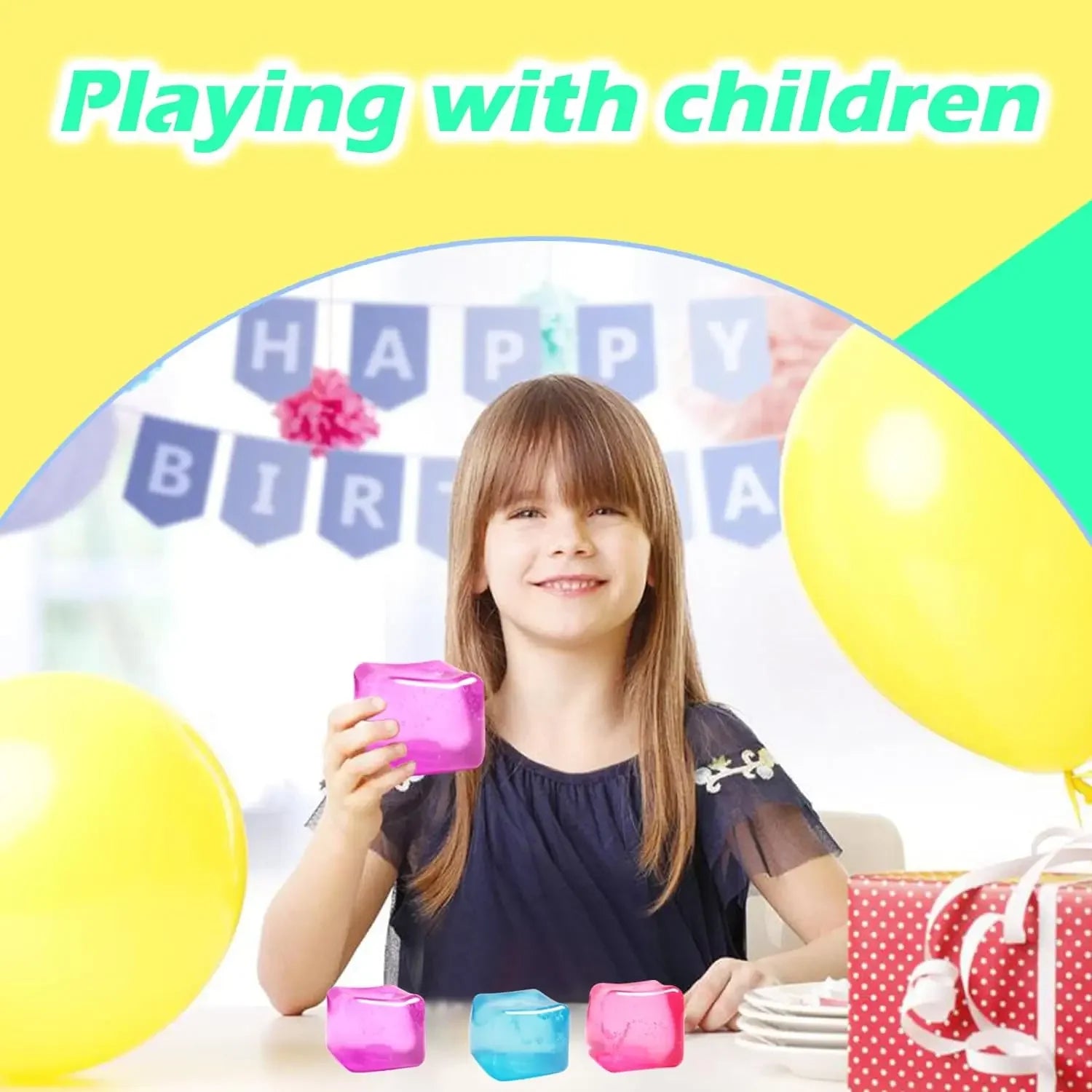 High Density Gel Ice Cube Square Decompression Vent Toy Squishy Stress Ball Squeeze Toys Stress Relief Sensory Toy squeeze toys