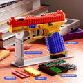 SIG17 Building Blocks Toy Gun Auto Firing Eject Shell Blowback Soft Bullet Pistol Outdoor War Game for Boys Adults Gift