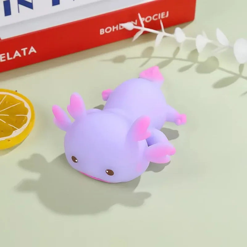 Cute Axolotl Squeeze Toys Cartoon Fish Relax Antistress Squishy Toys Stress Relief Slow Rebound Stretch Toys For Adult Kids