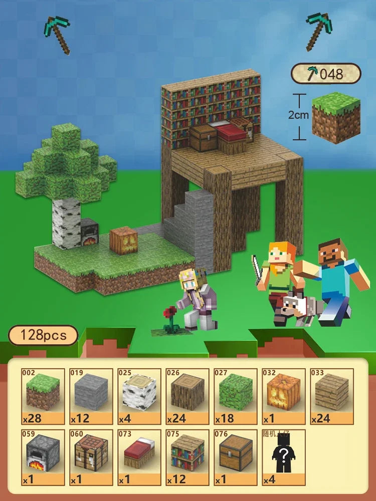 Magnetic Building Blocks Mine Magnet World Set Toys STEM Creative Stacking Cube Construction Set Christmas Gift For Kid