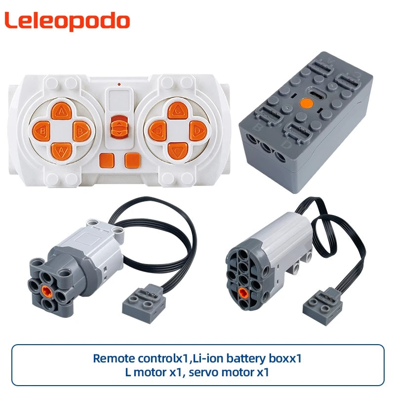 MOC Power Functions Enhanced Version M L XL Servo Red Motor Technical Part Building Block Toy Accessories Compatible with Brand