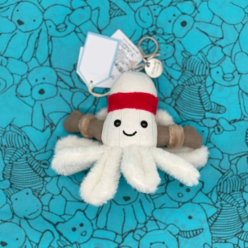 Marshmallow Plush Toy, Small Cherry Charm, Little Turtle Plush Toy, Croissant, Little Penguin JC Bag Charm