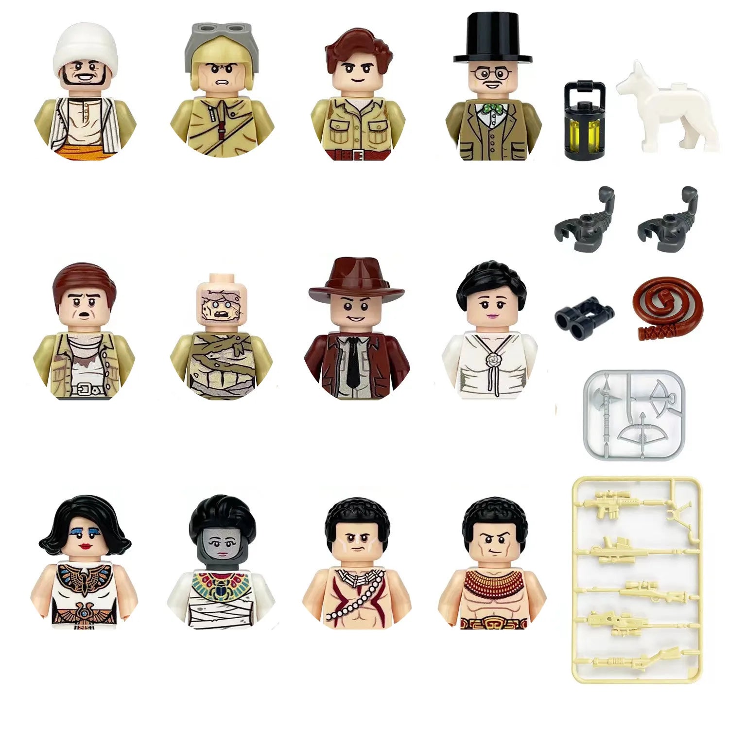 building blocks mini city figures 3D person series movie characters professional doctor police worker fireman robot toys for kid