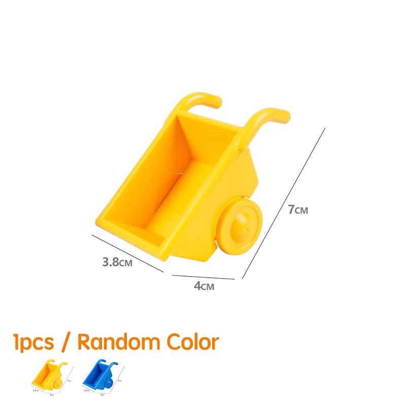 City Car Cartoon Offroad Truck Bread Trailer Bus Big Size Building Blocks Accessories Children Educational DuploLG Bricks Toys