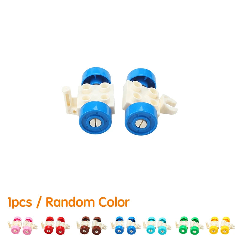 City Car Cartoon Offroad Truck Bread Trailer Bus Big Size Building Blocks Accessories Children Educational DuploLG Bricks Toys