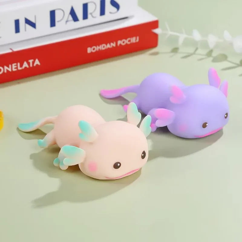 Cute Axolotl Squeeze Toys Cartoon Fish Relax Antistress Squishy Toys Stress Relief Slow Rebound Stretch Toys For Adult Kids