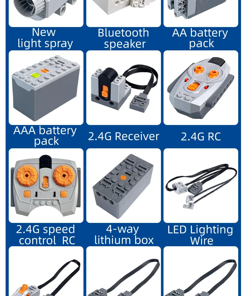 MOC Power Functions Enhanced Version M L XL Servo Red Motor Technical Part Building Block Toy Accessories Compatible with Brand
