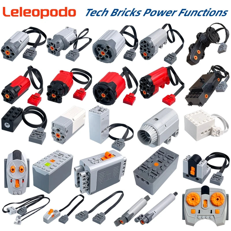 MOC Power Functions Enhanced Version M L XL Servo Red Motor Technical Part Building Block Toy Accessories Compatible with Brand