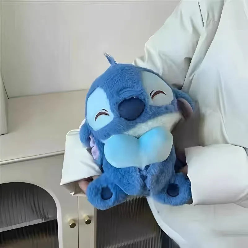 Stitch Holding Heart Plush Toy Soft Stuffed Doll Kawaii Anime Plushie Sofa Desktop Ornament Decoration Sofa Pillow Birthday Gift