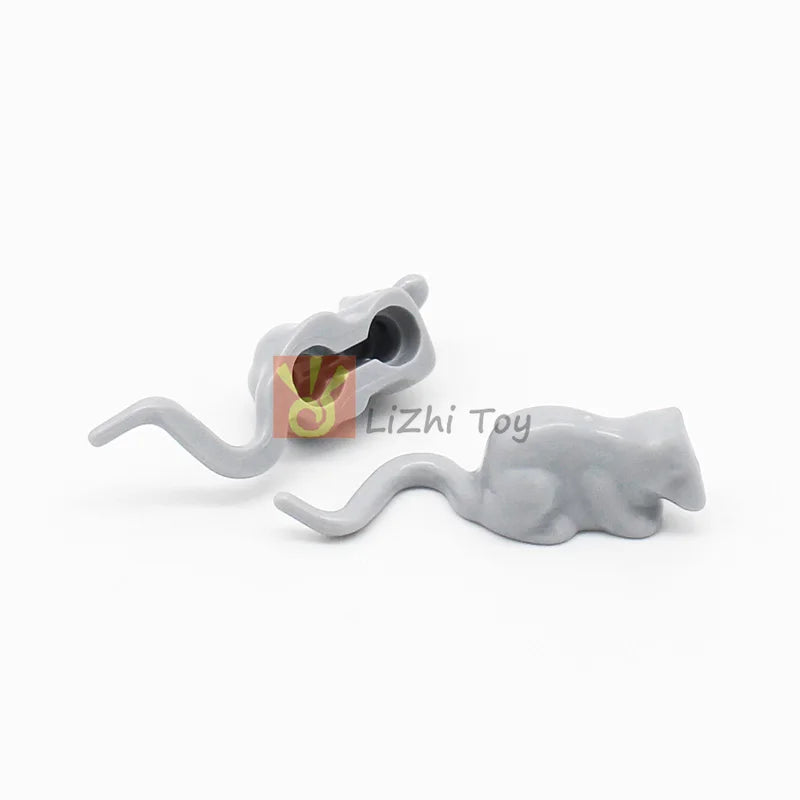 MOC Animal Figure Brick Building Blocks Pet Zoo Dog Penguin Cat Clown Fish Bird Bear Bat Squirrel Owl DIY Model Toys Girls Kids