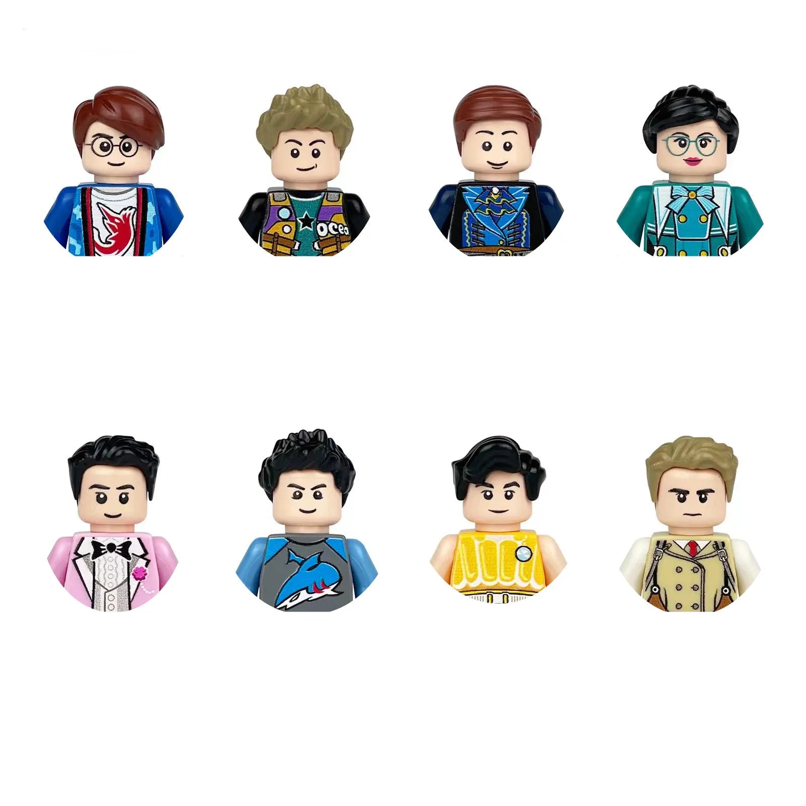 building blocks mini city figures 3D person series movie characters professional doctor police worker fireman robot toys for kid