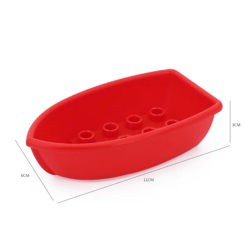 City Car Cartoon Offroad Truck Bread Trailer Bus Big Size Building Blocks Accessories Children Educational DuploLG Bricks Toys