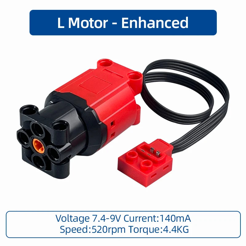 MOC Power Functions Enhanced Version M L XL Servo Red Motor Technical Part Building Block Toy Accessories Compatible with Brand