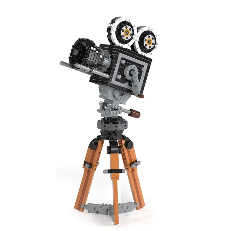 593/802PCS Vintage Camera Model Building Block Toy Kids Educational Assembly Set Birthday Gift Creative Retro Photography Decor