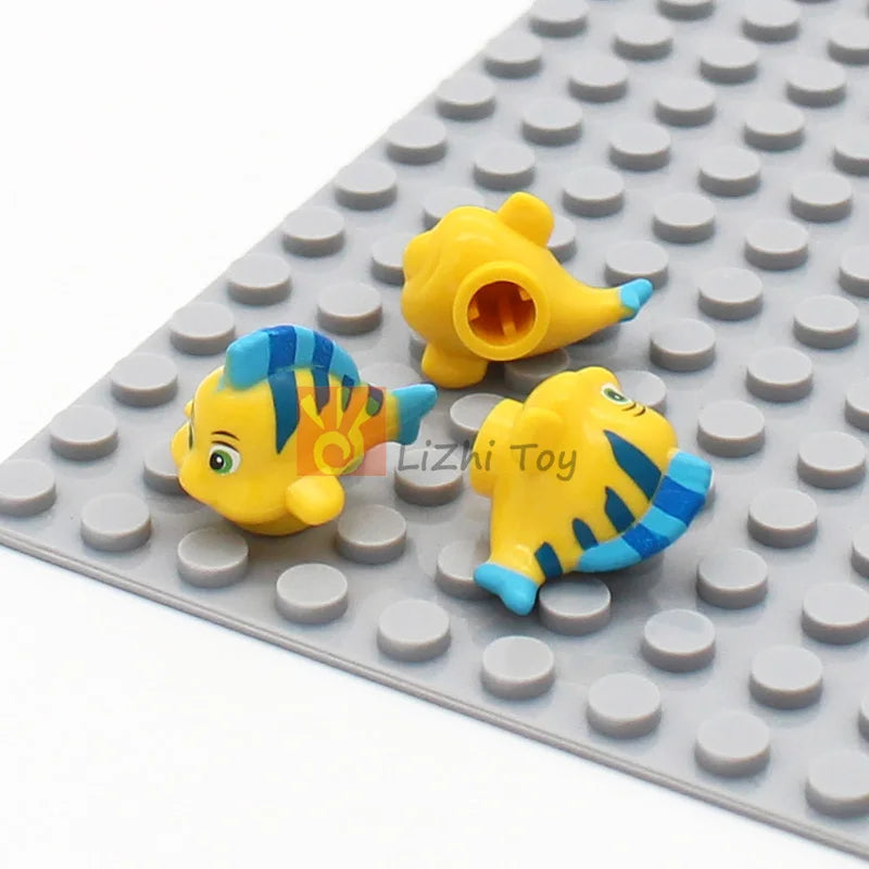 MOC Animal Figure Brick Building Blocks Pet Zoo Dog Penguin Cat Clown Fish Bird Bear Bat Squirrel Owl DIY Model Toys Girls Kids