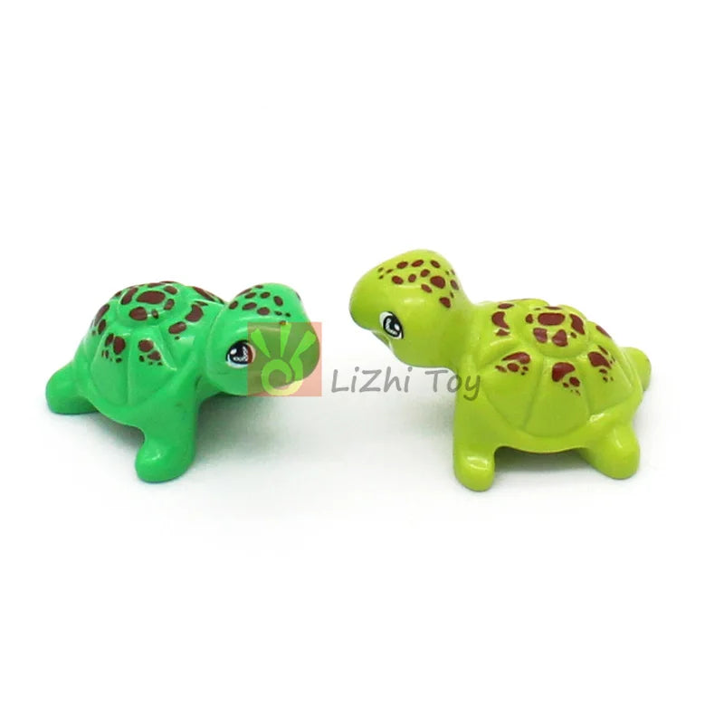 MOC Animal Figure Brick Building Blocks Pet Zoo Dog Penguin Cat Clown Fish Bird Bear Bat Squirrel Owl DIY Model Toys Girls Kids