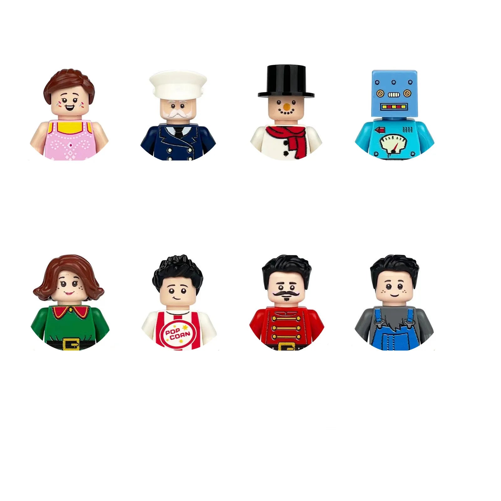 building blocks mini city figures 3D person series movie characters professional doctor police worker fireman robot toys for kid