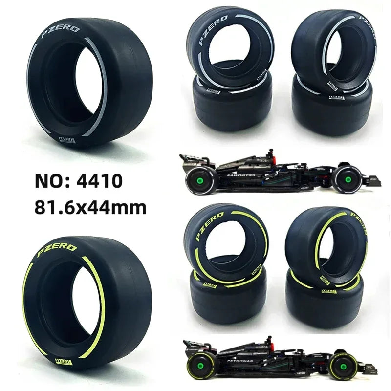 MOC F1 Car Printing tires 4410 81.6x44mm Compatible With 42207 42206 Model MOC Building Technology Accessories Blocks
