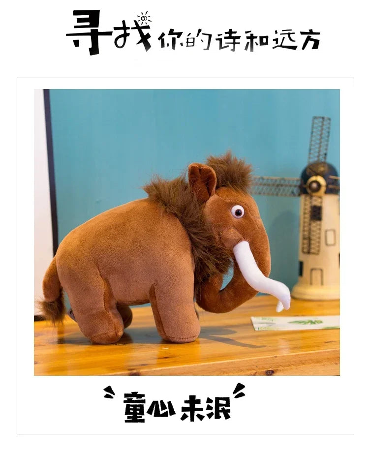Ice Age Plush Toy Squirrel Mammoth Elephant Swordtooth Tiger Doll Soft Stuffed Animal Sleeping Pillow Gifts for Kids and Girls