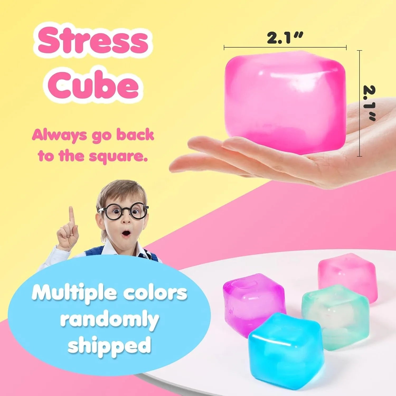 High Density Gel Ice Cube Square Decompression Vent Toy Squishy Stress Ball Squeeze Toys Stress Relief Sensory Toy squeeze toys